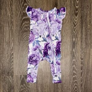 Little Bum Bums 0-3 months zip up bamboo one piece